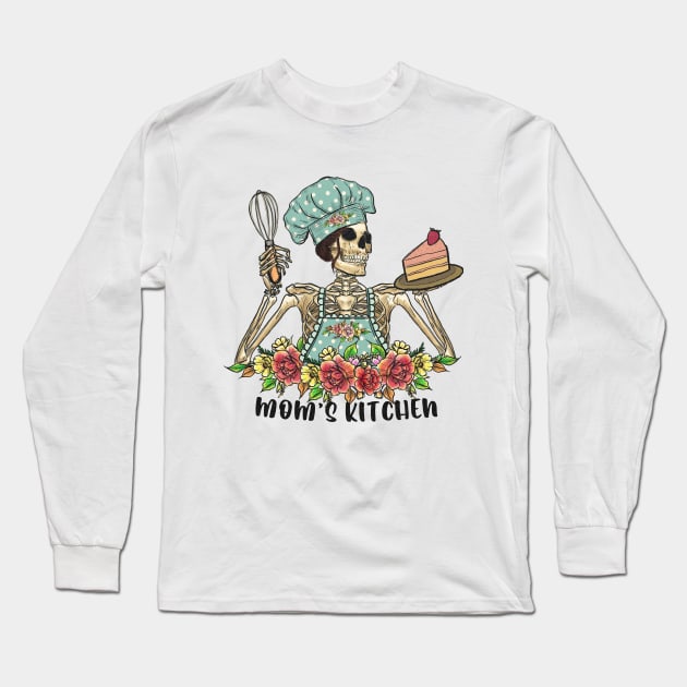 vintage kitchen design "mom's kitchen" Long Sleeve T-Shirt by Ballari